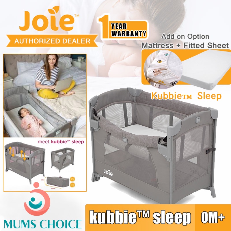 Joie kubbie sleep store bedside travel cot