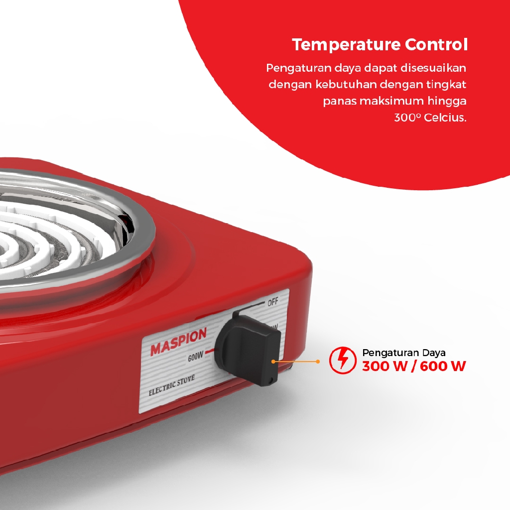Maspion Electric Stove Kompor Listrik 1 Tungku S-300 - Gambar 4