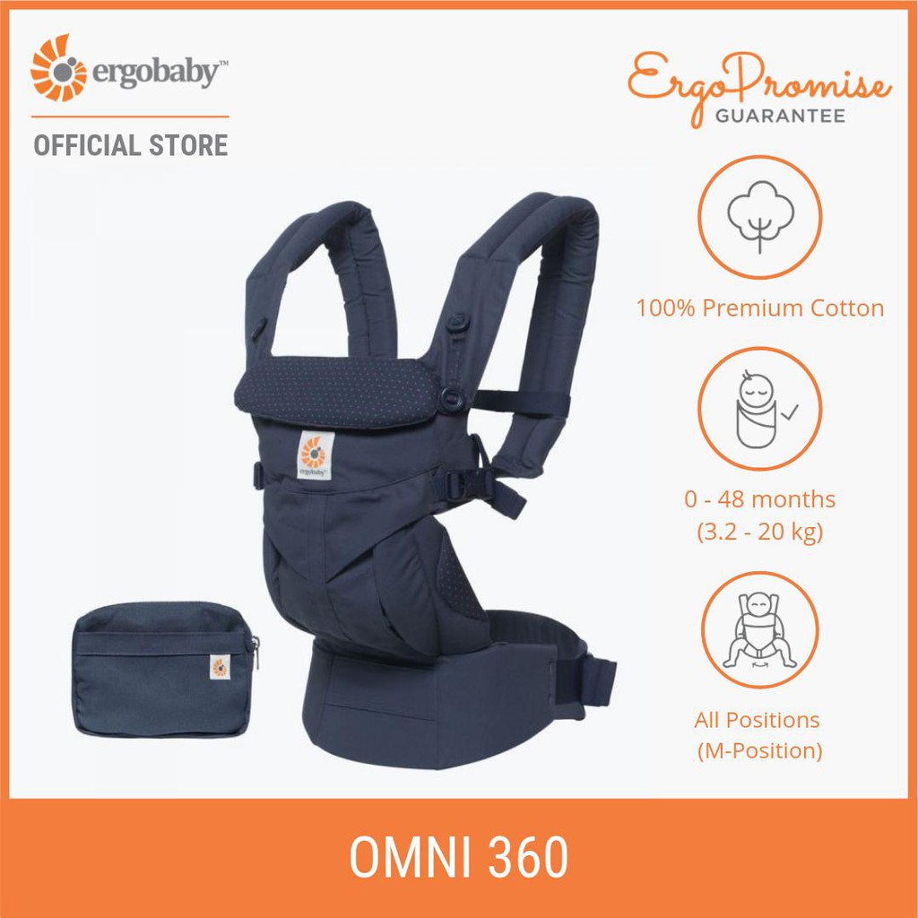 Ergobaby omni 360 navy mini dots clearance