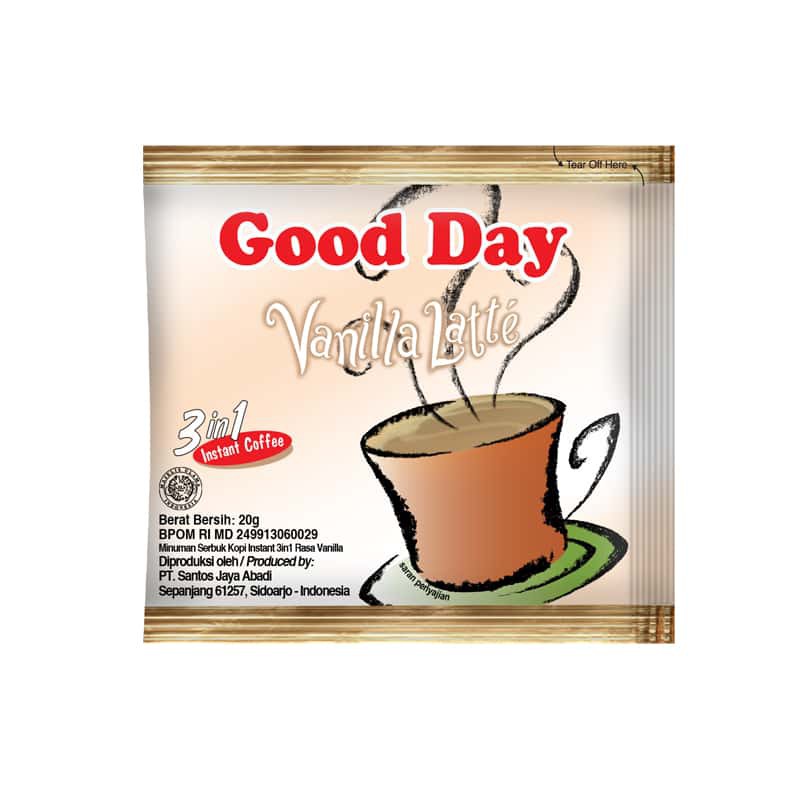 Good Day Vanilla Latte Coffee 1Renteng 10sachet - 3in1 Instant Coffee ...