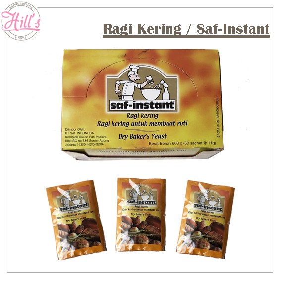 Dry YEAST SAF INSTANT SACHET 11GR/4x11gr/INSTANT DRY YEAST Bread DONUT ...