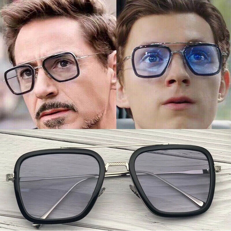 Tony Stark Iron Man Glasses Left to Spider Man Far From Home Edith Glasses Men Sunglasses Shopee Singapore