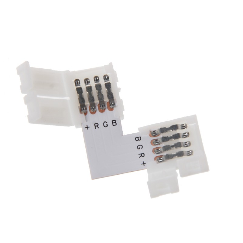 DOU 4 Pin LED Connector L Shape Corner Quick Splitter Right Angle 10mm ...