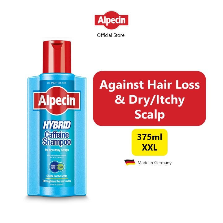 Alpecin Hybrid Caffeine Shampoo (375ml) Men's Shampoo Against Hair