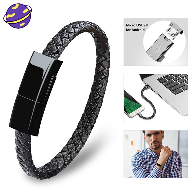 Fast Charger Bracelet 5A Micro USB Charge Cable Portable Data Cable Charging Iphone X 11 Xs Max Android Type-C Phone