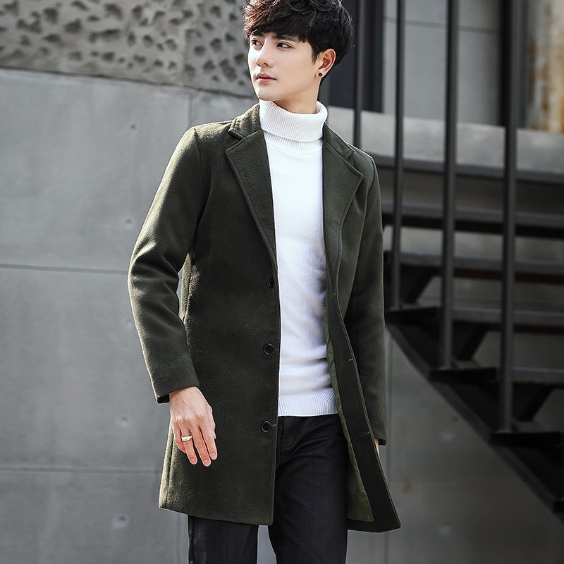 Korean long coat on sale mens