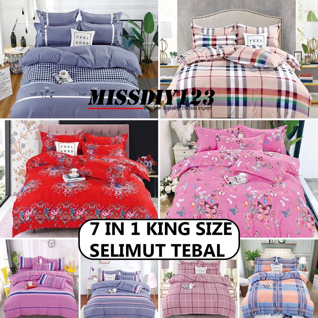 King Size Bed Sheet With Comforter 100 cotton/Cadar King Dan Selimut