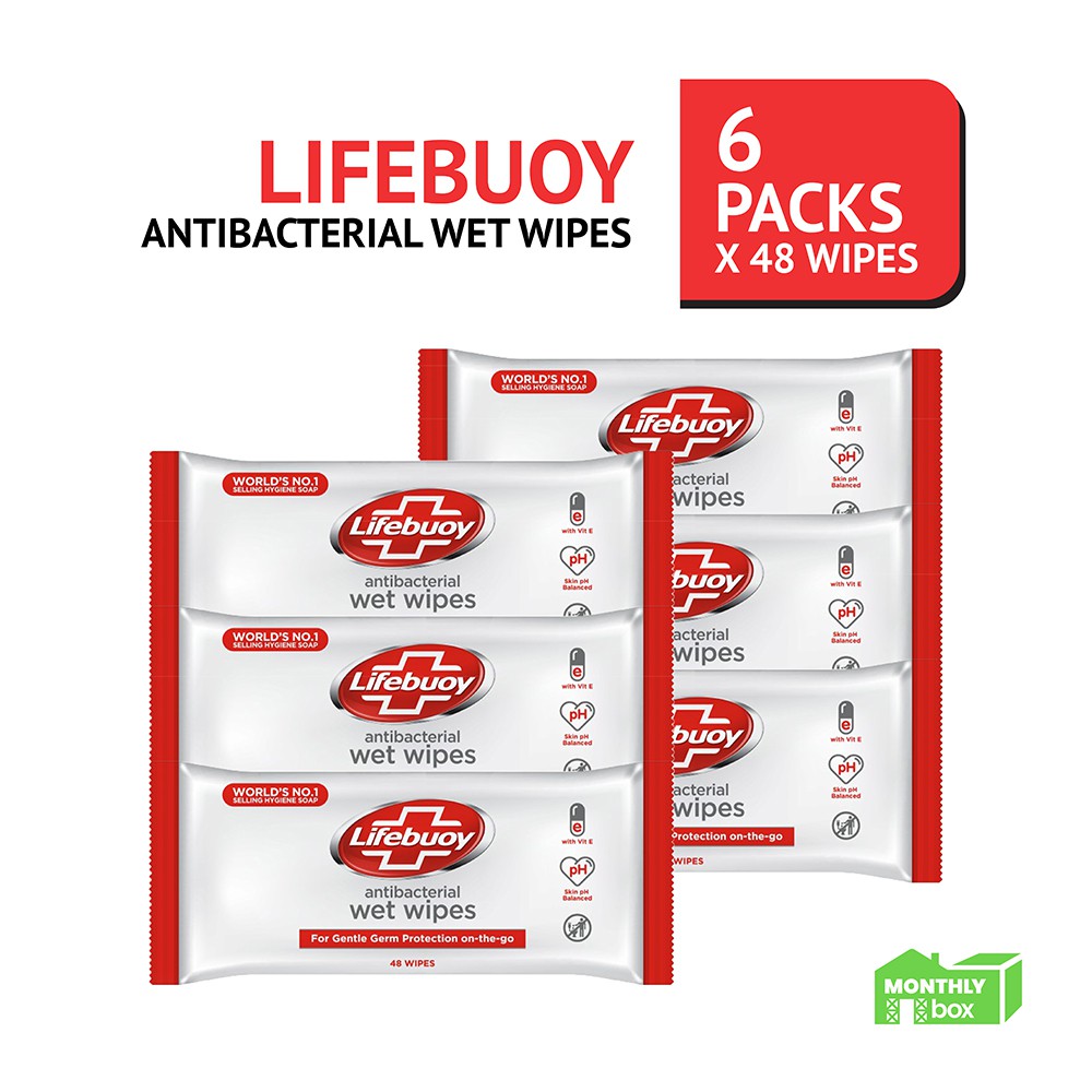 Hurry, While stocks last . . . 6x Lifebuoy Antibacterial wet wipes (48