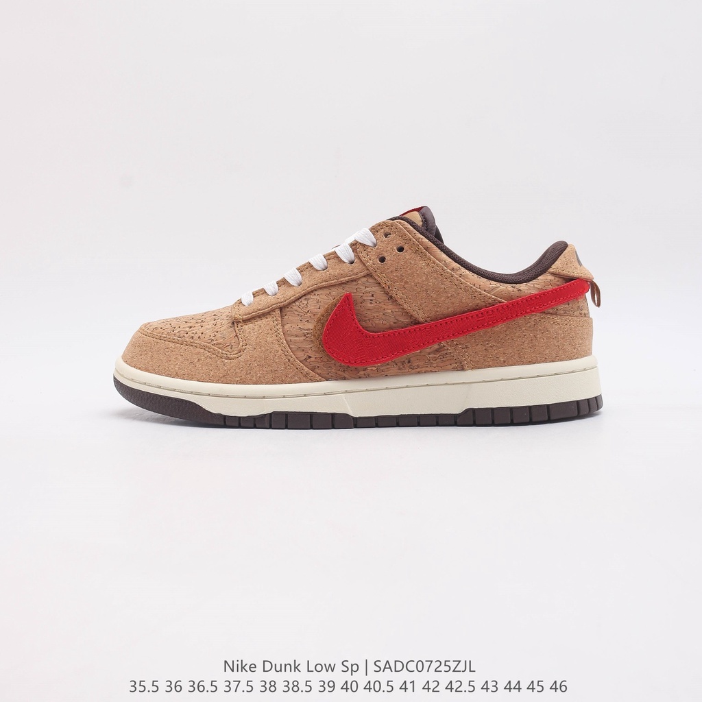 Clot x NK SB Dunk Low 20th joint cork hook replacement brown and red  sneakers 36-45