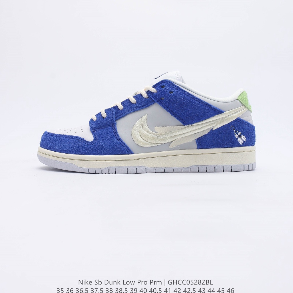 Nike SB Dunk Low Pro low-top white and blue trendy couple classic