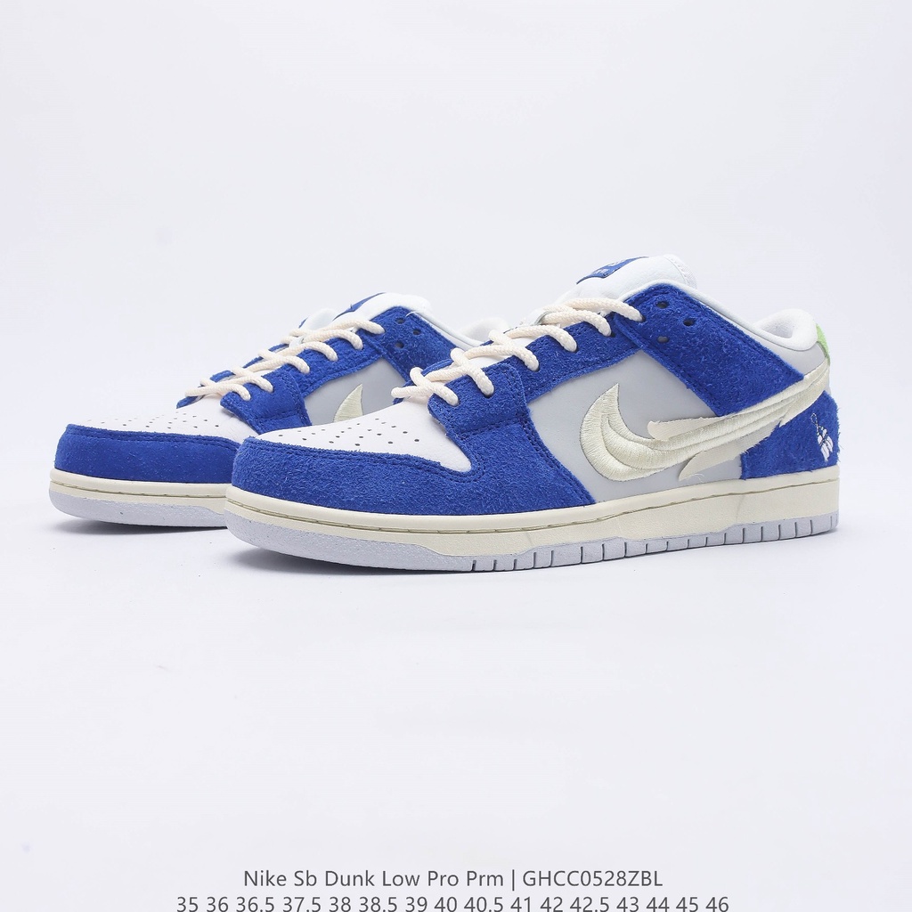 Nike SB Dunk Low Pro low-top white and blue trendy couple classic