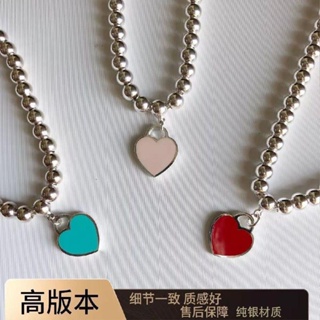 New Arrival S925 Sterling Love Heart Red Enamel Beads fit Charm silver  Bracelet