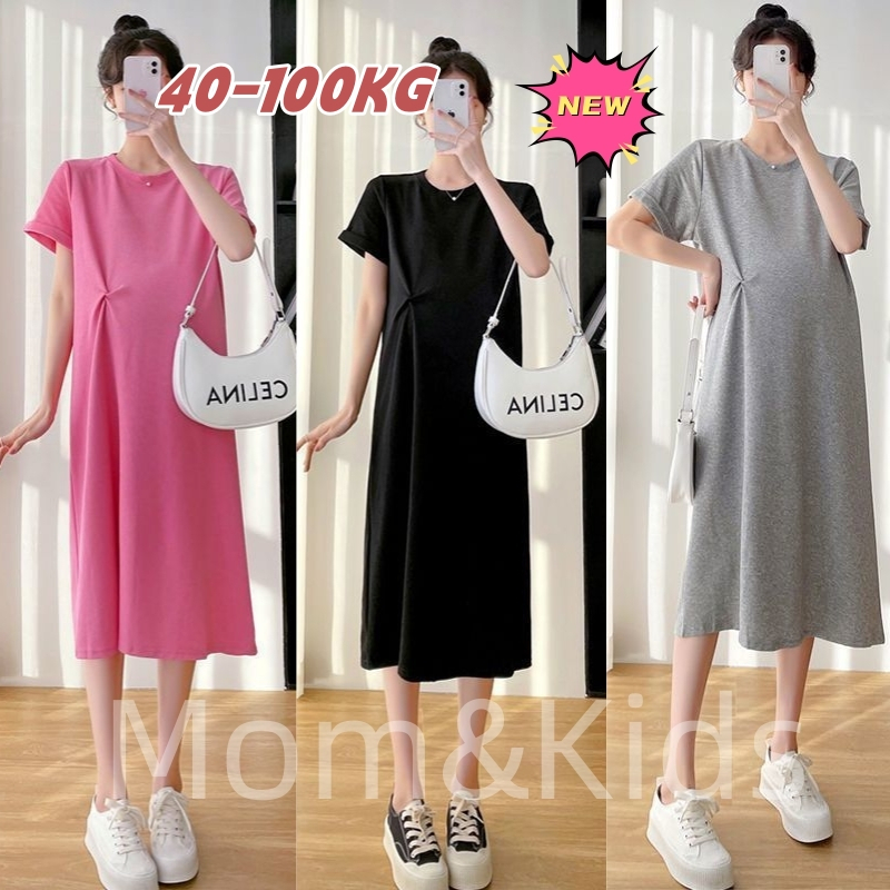 maternity dress shopee Korean style dress, little flower maternity 2024 new model VINTAGE LITTLE FLOWER PATTERN WITH LADY SLEEVES it provides all Mom&Kids M-3XL Korean Long Maternity