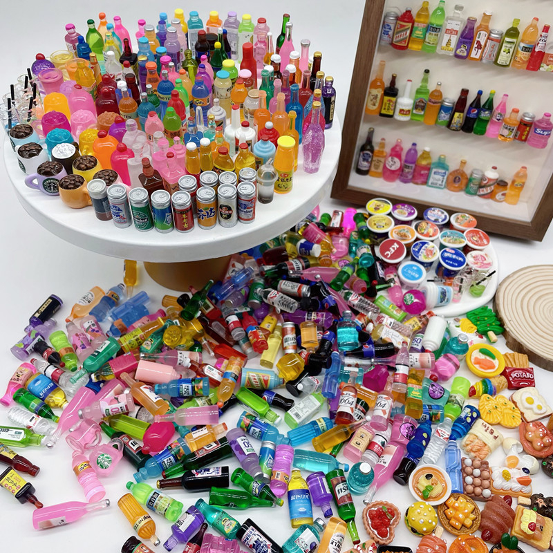 Mini Food Drink Bottle Fruit Models Beer Water Bread Cake Milk ...