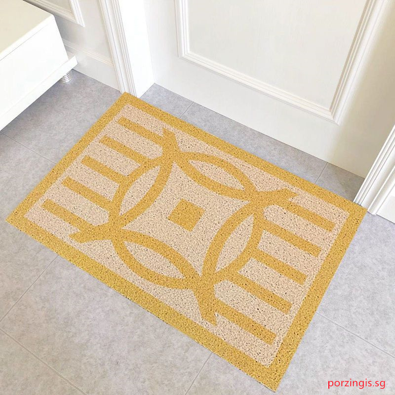 Feng Shui Floor Mat Yellow Five Elements Earth Gold Entry Door Foot Mat