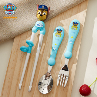 PAW Patrol Chase Skye Children's Fall Proof Tableware Cartoon Characters  Melamine Bowl Resin Cutlery Set for Boy Girl Kid Gift