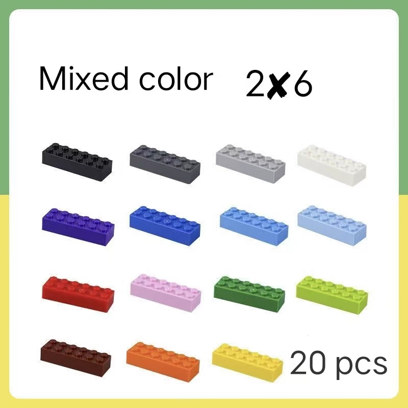 LEGO fashion 2x6 high bricks 2456 pieces 500x colors colorful