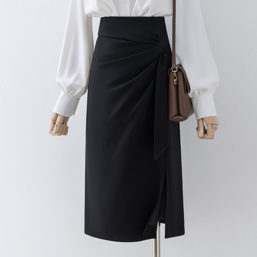 Khaki bandage pencil skirt best sale