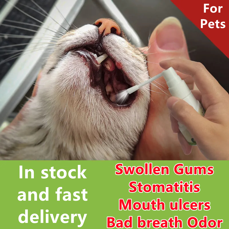 Cat Stomatitis Spray 30ml Dogs Drooling Swollen gums Stomatitis Oral