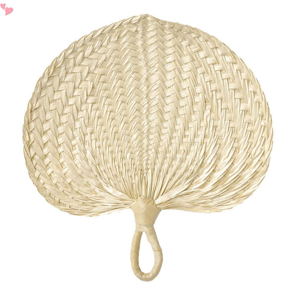 Natural Raffia Hand Fans Handmade Raffia Fans Palm Leaf Hand Fans with