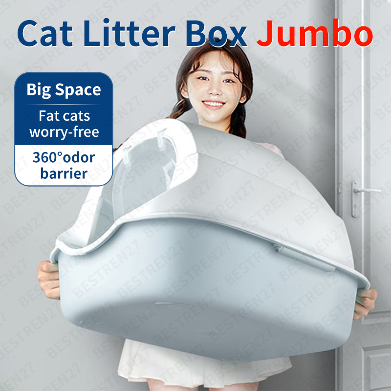 Ready Stock Cat Litter Box Jumbo Extra Large Cat Toilet Fully Enclosed