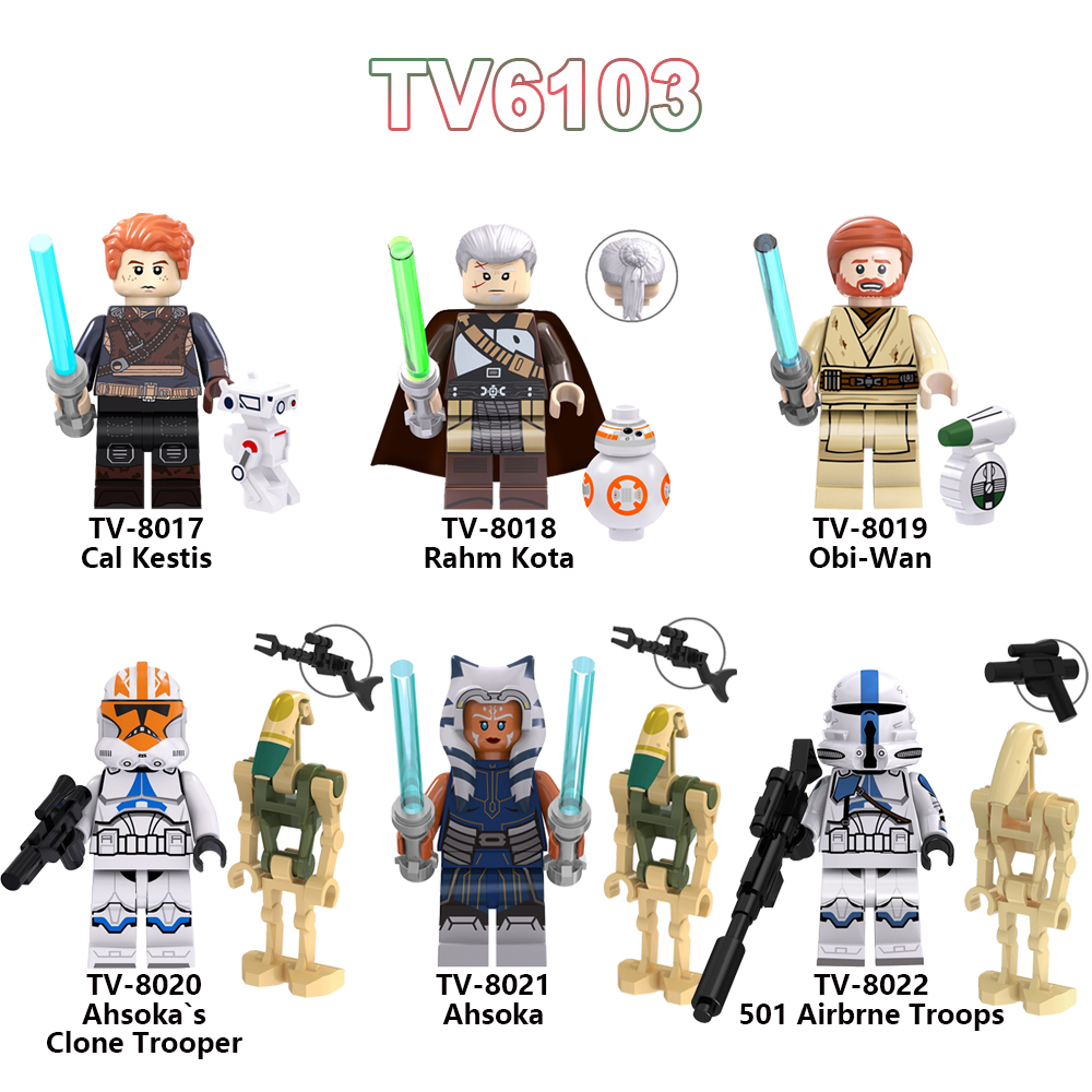 Bricks StarWars Movie Series ObiWan Clone Trooper Ahsoka Cal Kestis
