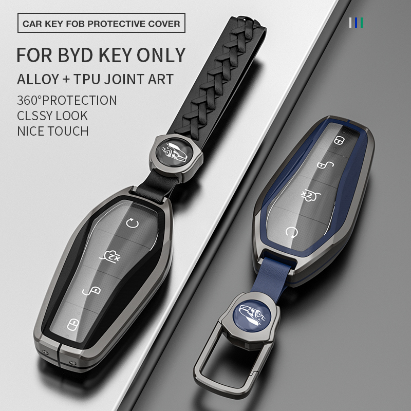 [Ready Stock]BYD car key case for BYD BYD Alloy + TPU full coverage ...