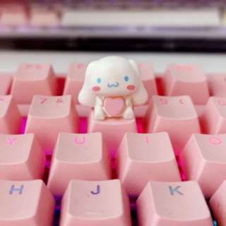 For Mx Switch Mechanical Keyboard Cap Accessories Transparent Stereo Ice  Cream Keycap Pink Cute Keycaps Cartoon Kawaii Keycap