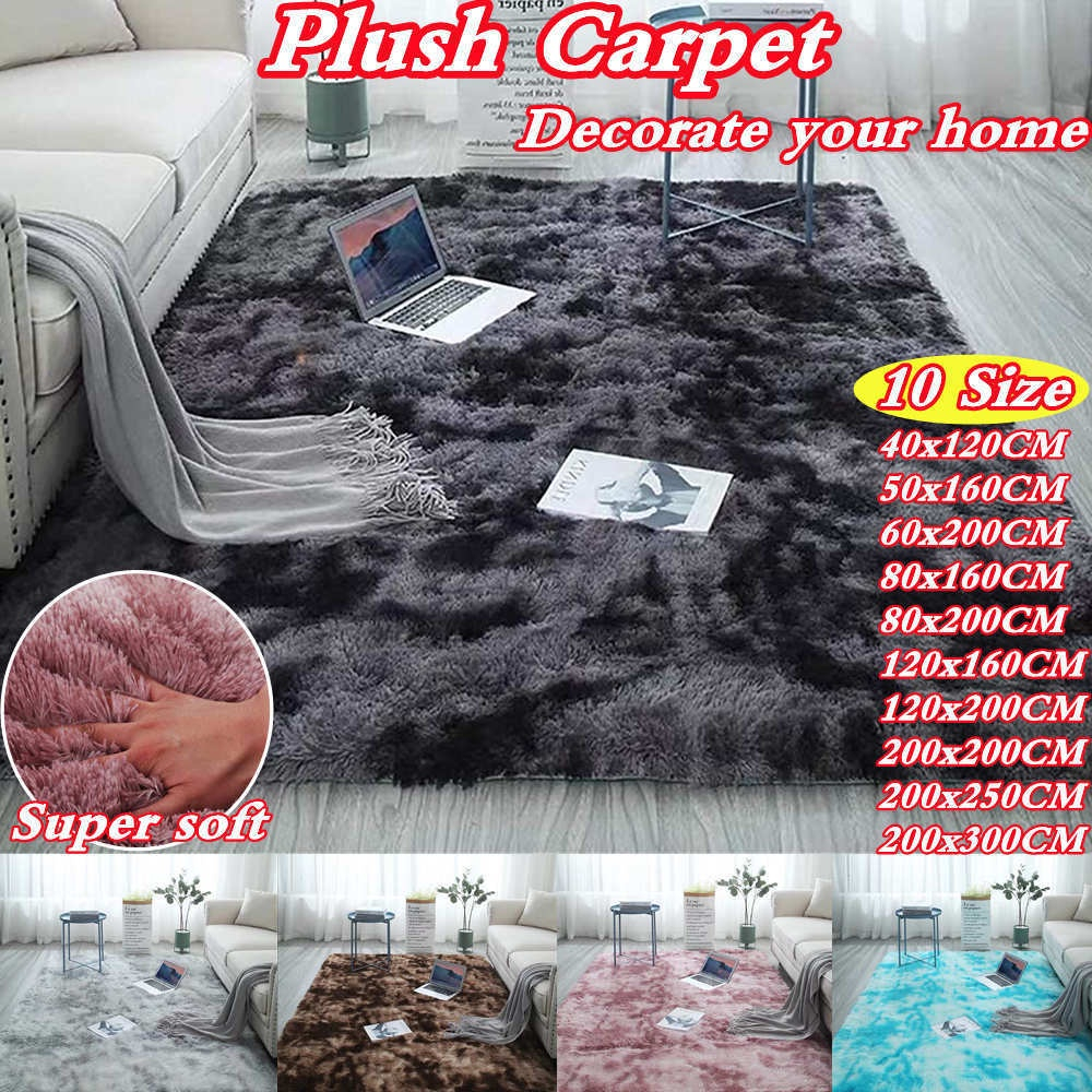 Nordic Living Room Carpet Plush Fluffy Rug Home Decor Thicken Large