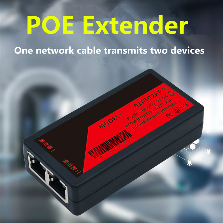 POE Extender 200m Extension 1 In 2 Output 48V Network Repeater Shopee
