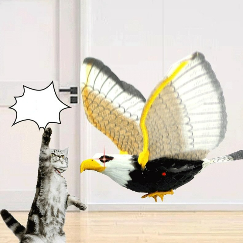 Interactive Flying Eagle Simulation Bird Toy For Cats - Electric Hanging Cat Toy
