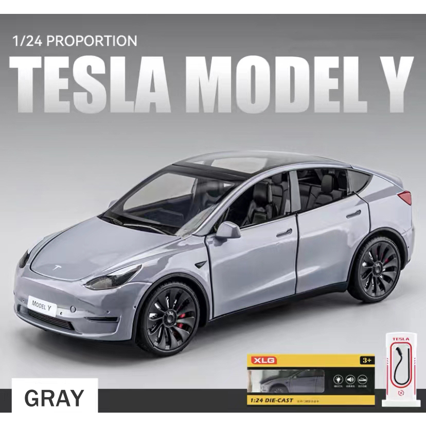 Diecast CAR 1:24 Tesla model Y SUV Models Cars Alloy Diecast Toys