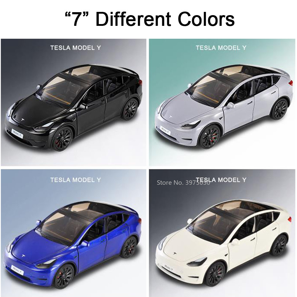 Diecast CAR 1:24 Tesla model Y SUV Models Cars Alloy Diecast Toys