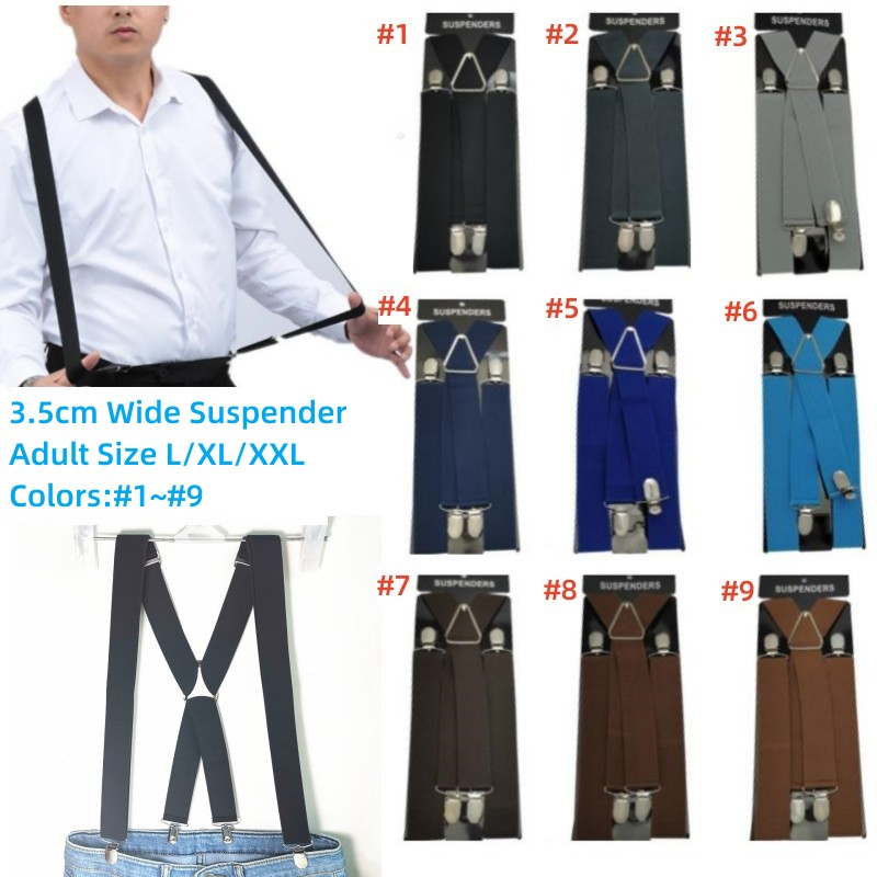 LSTOO READY STOCK 35mm Wide 19 Solid Colors Large Size Elastic