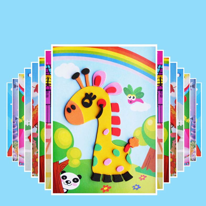 3D EVA Foam Stickers for Toddlers Large Size DIY Cartoon Animal ...