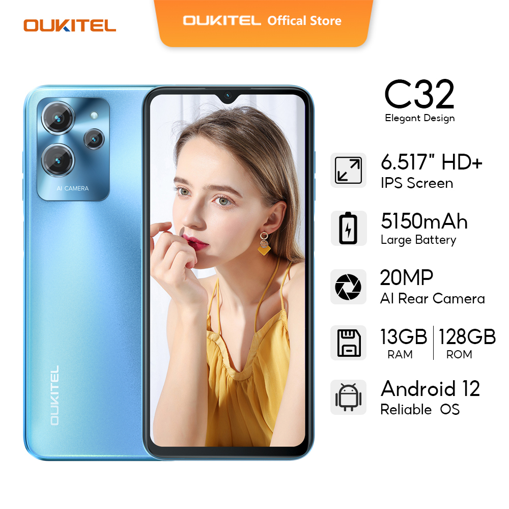 Oukitel C32 4G Smartphone with 6.517 Display, 8GB RAM 128GB ROM