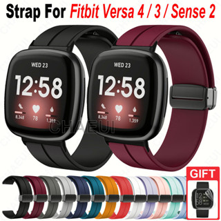 Slim Leather Band For Fibit Versa 4 3 Women Men Watch Bracelet Strap Belt  For Fitbit