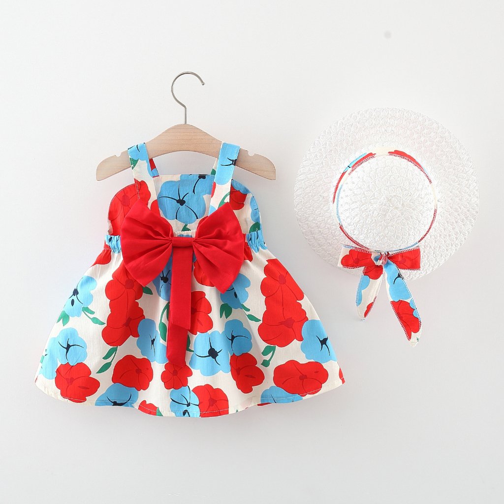 Full Of Morning Glory Bow Tie Infant Dress Summer New Pattern Girls ...