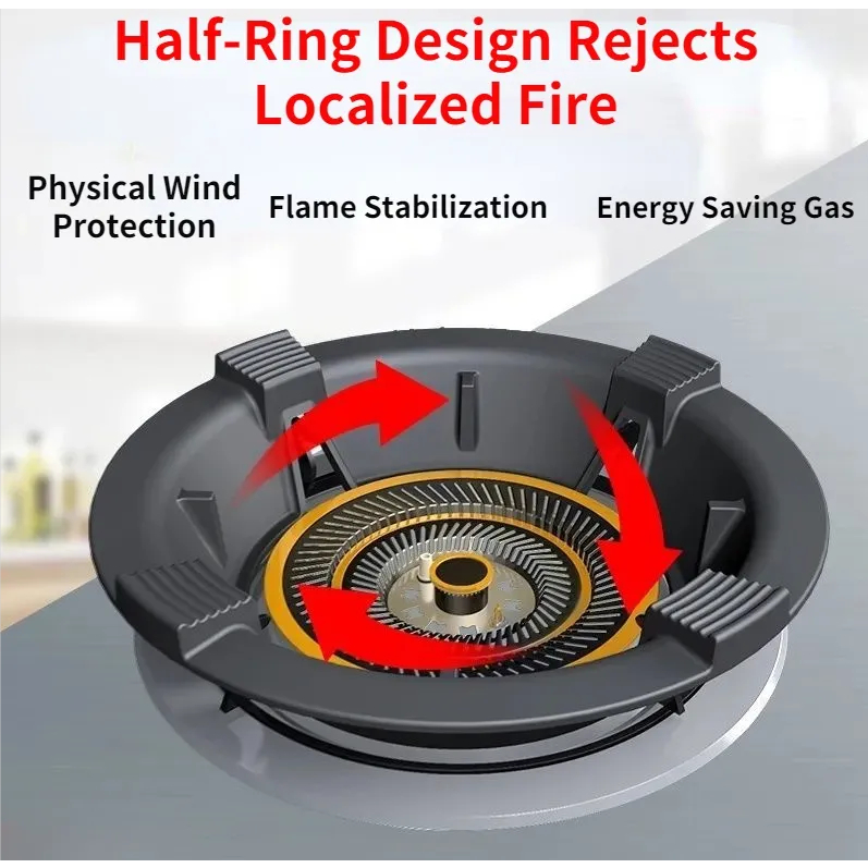 Cast iron gas Stove windshield Energy Saving Cover Fire Gathering Ring