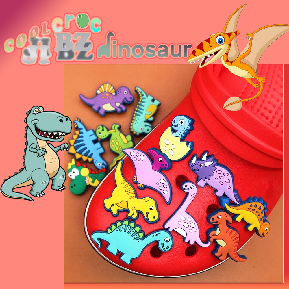 Ready Stock For Crocs Jibbitz Pins Cute Dinosaur DIY Shoes Charm