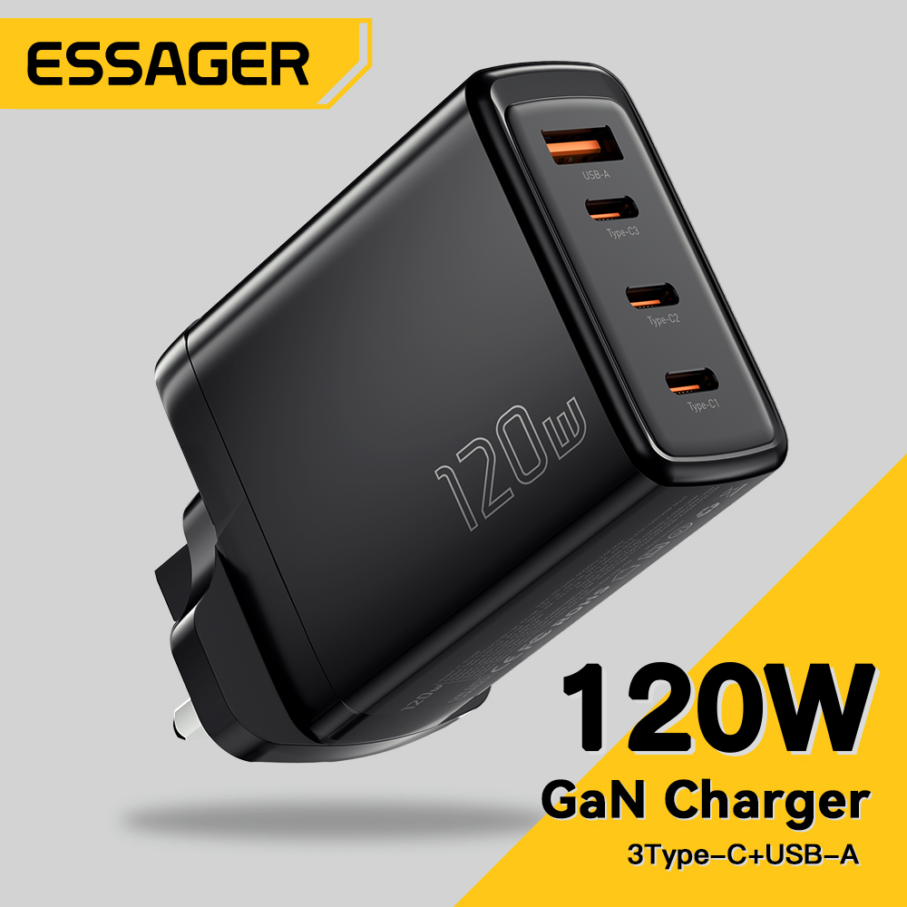 Essager Gan3 120w charger Type c usb fast charging charger 3C1A four ...