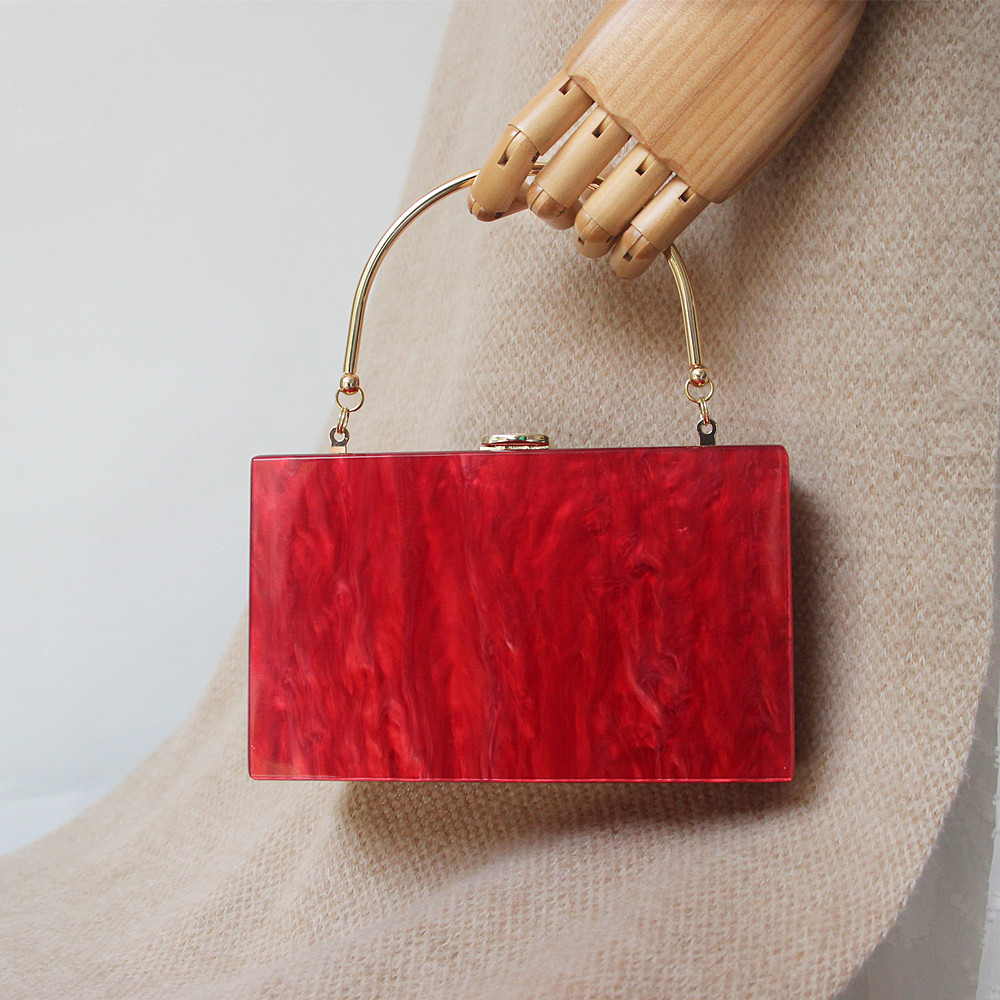 Red box sale clutch bag