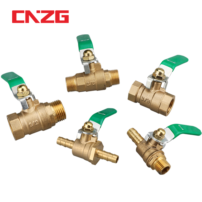 Brass water switch all copper barb ball valve thickened water pipe