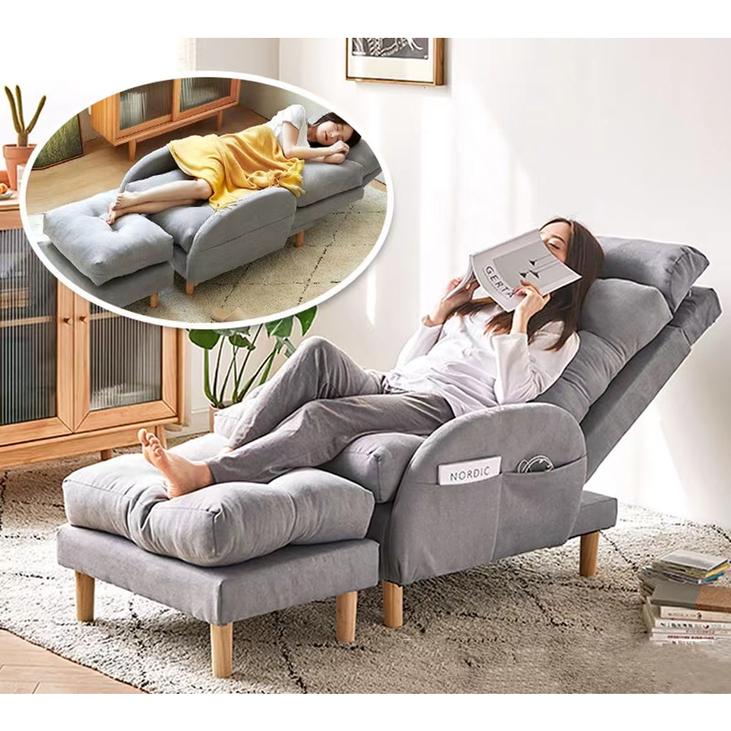 Lazy Sofa Balcony Armchair Bedroom Single Small Sofa Breastfeeding Nursing  Chair Removable and Washable Modern Lounge