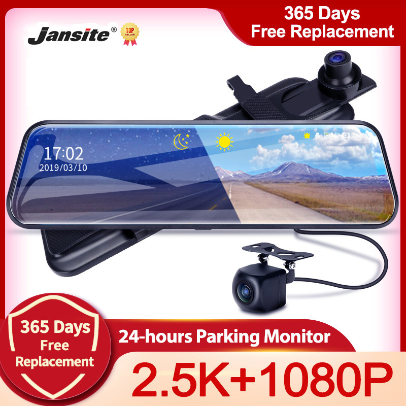 Jansite 10 inches Touch Screen 1080P Car DVR stream media Mirror Dash