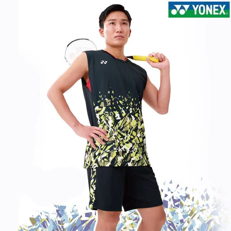 YONEX Badminton Sleeveless Japanese Team Games Men's and Women's Quick Dried Competition Jersey