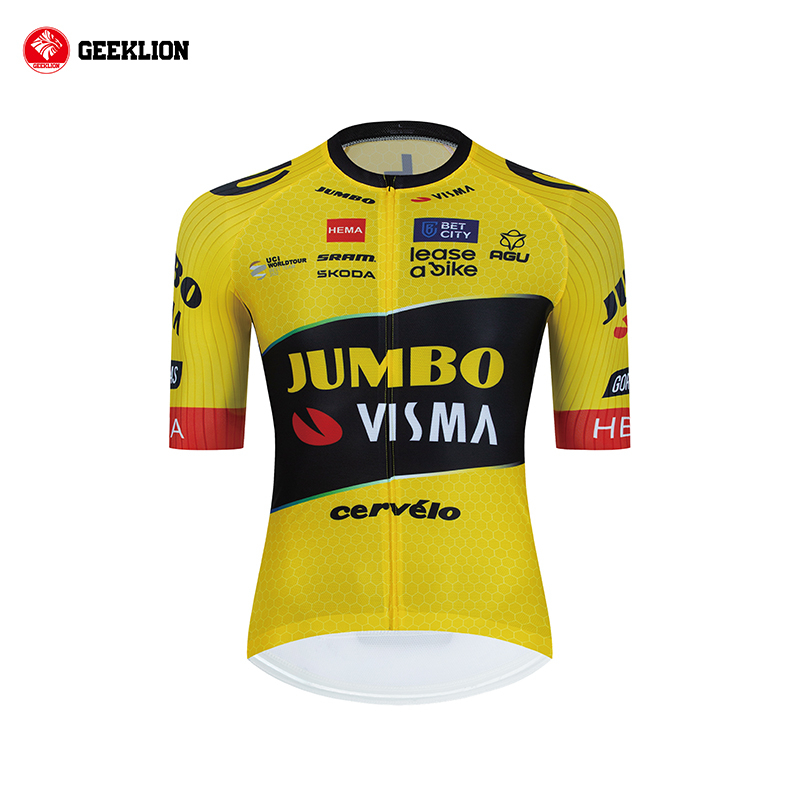 2023 World Tour PRO Team Jumbo-Visma Cycling Jersey Seamless Aero Fit ...