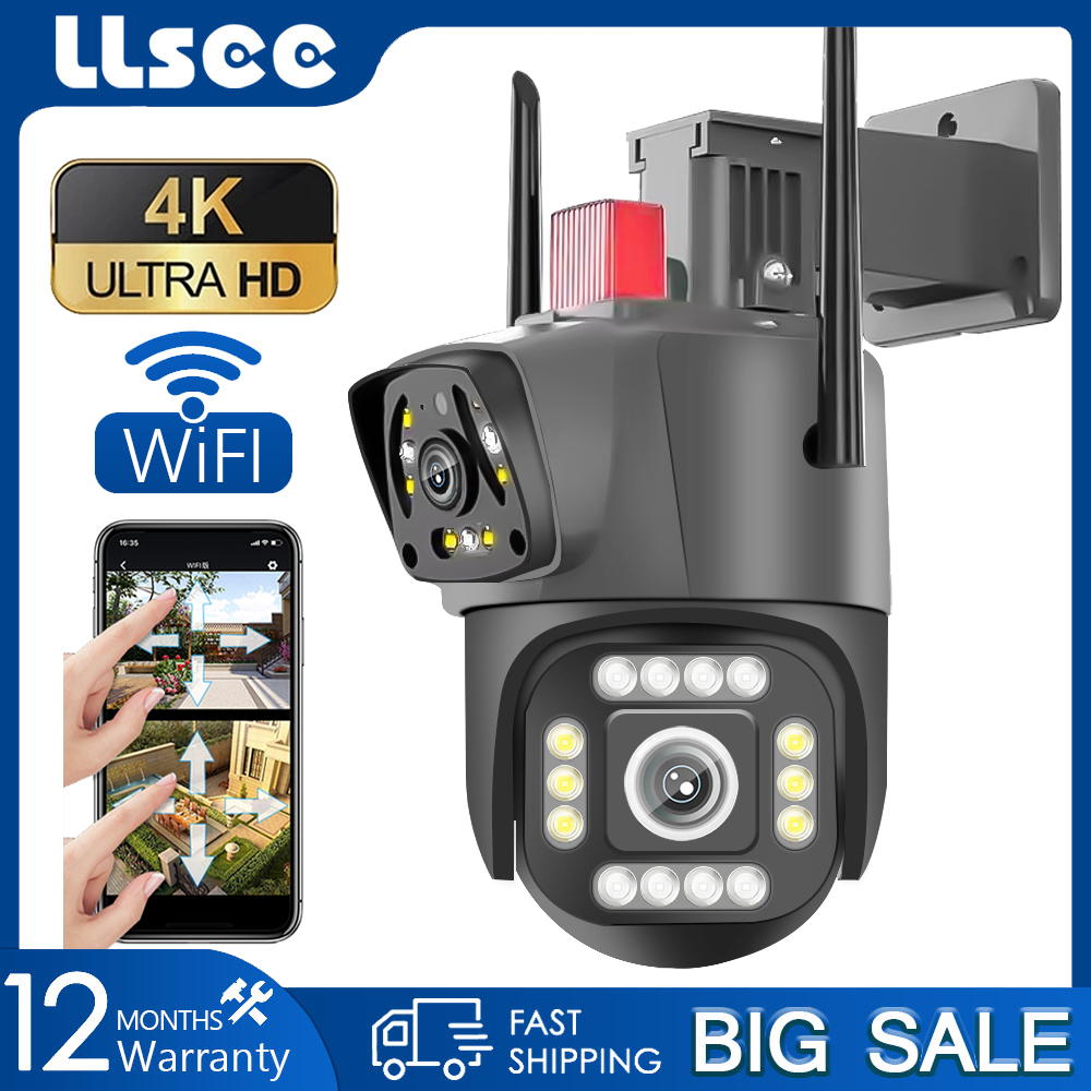 LLSEE V380 PRO HD 8MP 4K Outdoor Wireless WIFI Monitoring Camera Full ...