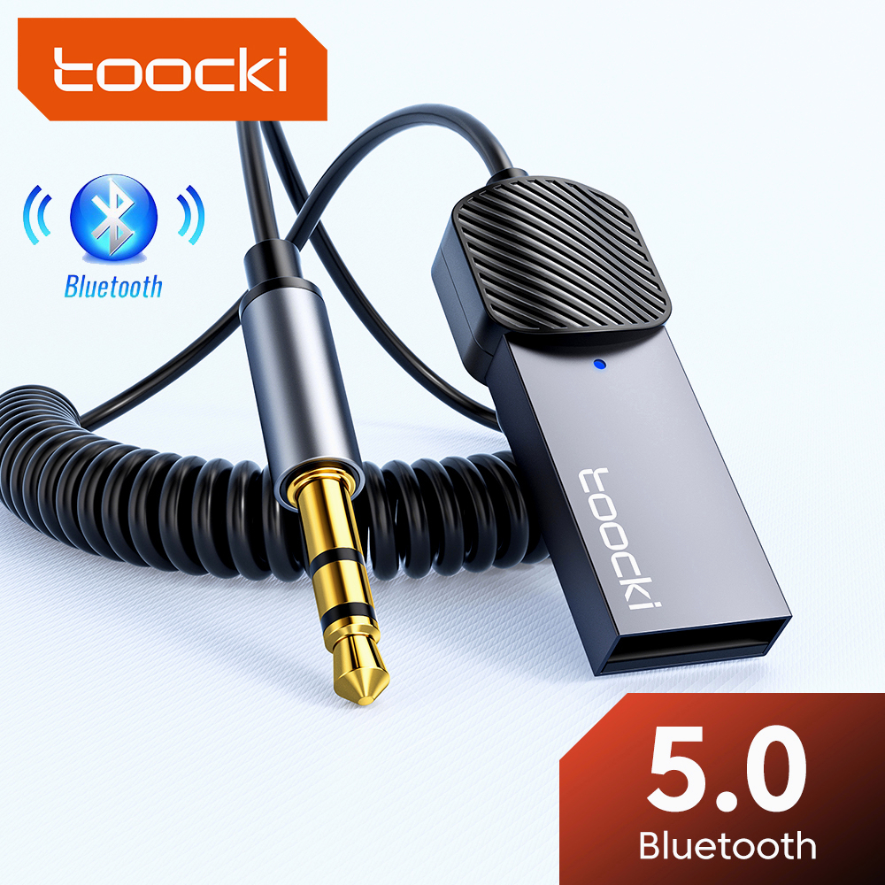 Toocki Wireless Audio Receiver Adapter Bluetooth 5.0 Aux USB To 3.5mm