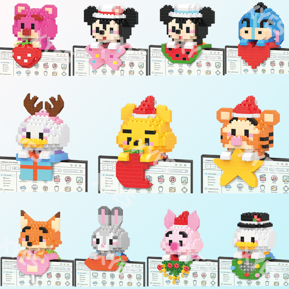 All kind of Computer desk Cute Cartoon pendant decoration building block toys